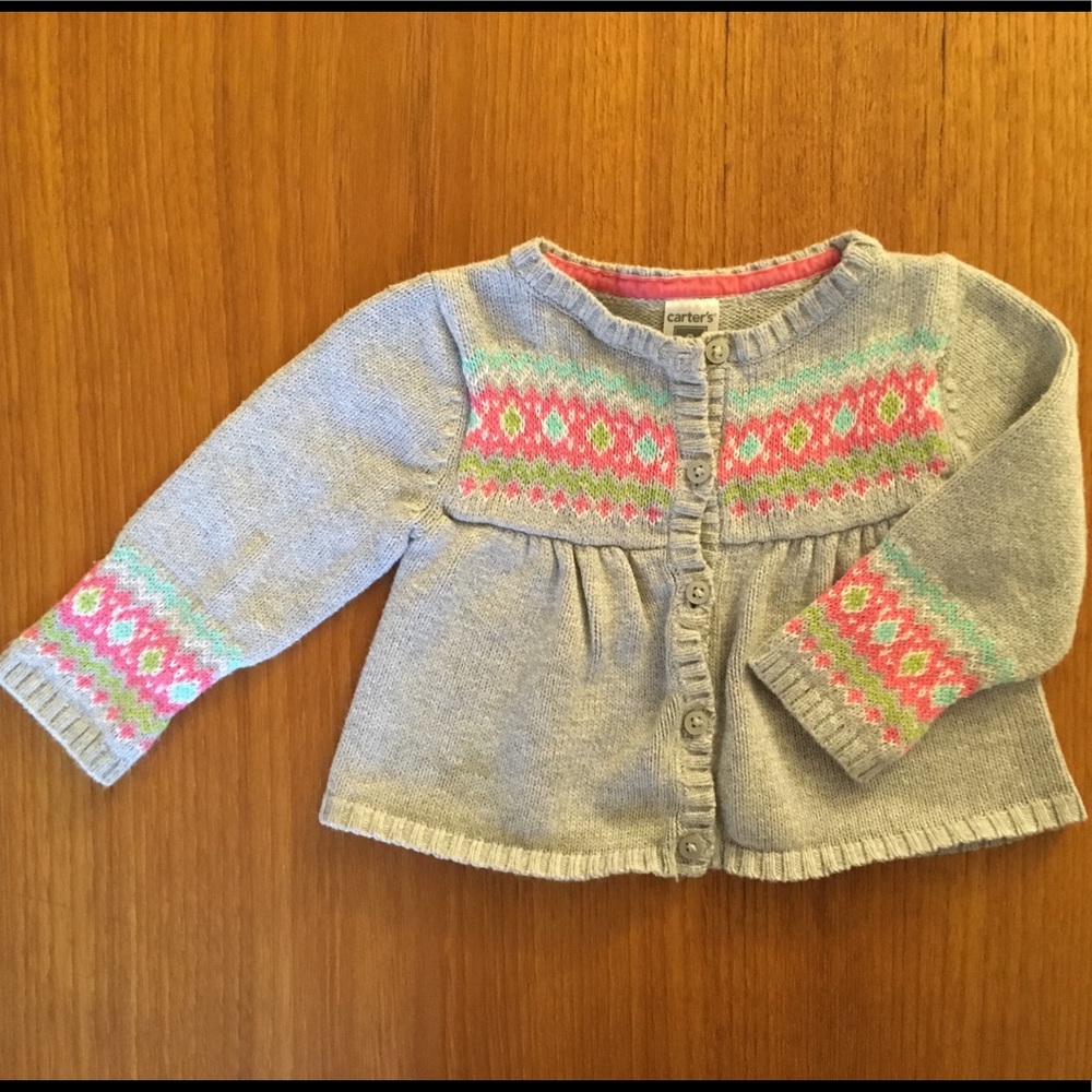 Carter’s baby girl knit sweater 9mo